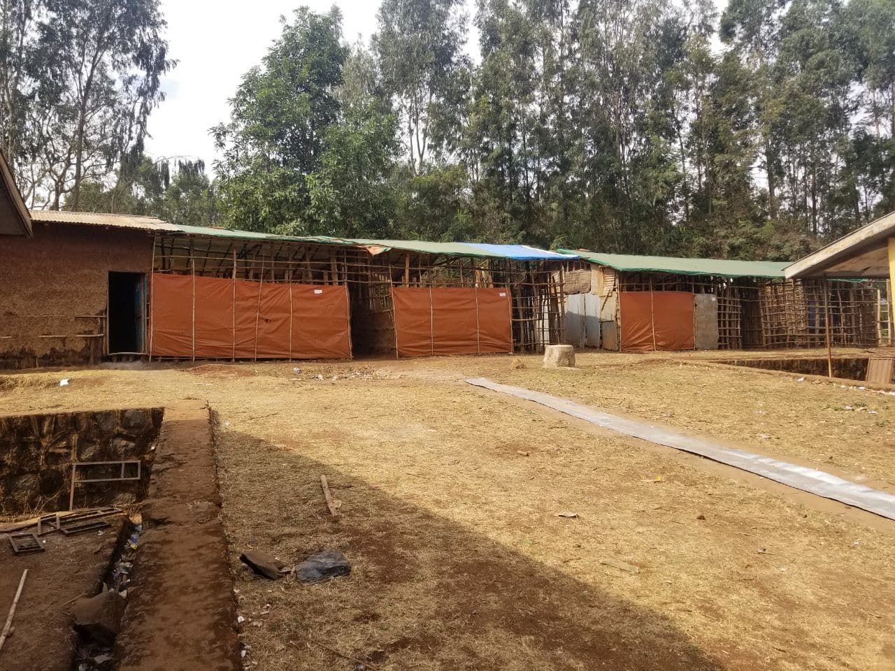 Figure 1 new classrooms constructed by the community.