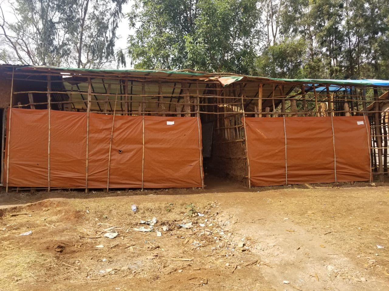 Figure 1 new classrooms constructed by the community.